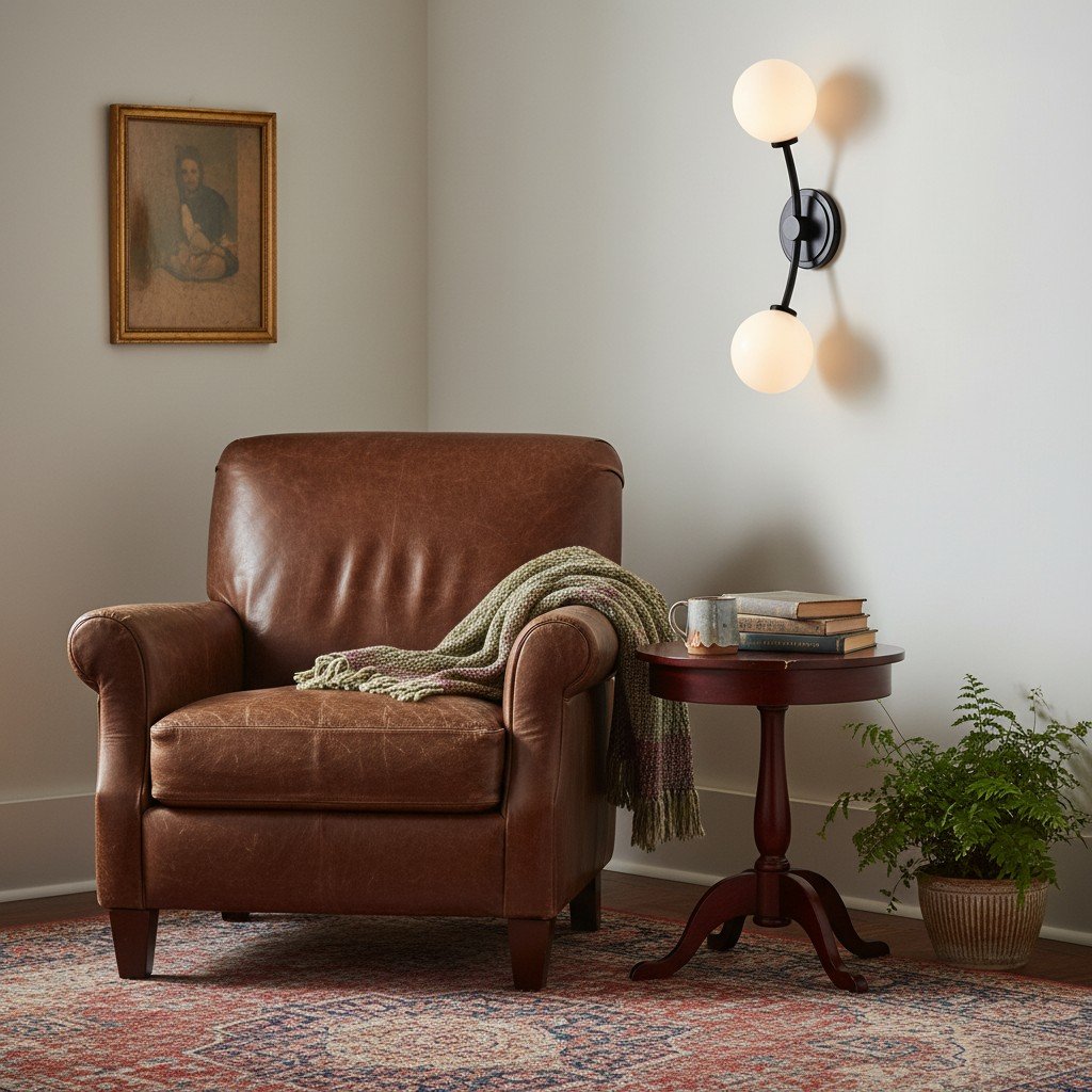 Arden Glass 2 Light Iron Wall Sconce - Modern Curved Design for Bathroom or Hallway