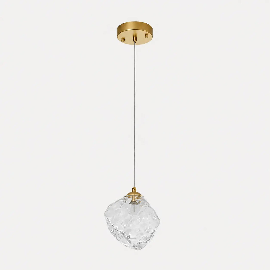 Transparent glass pendant lamp