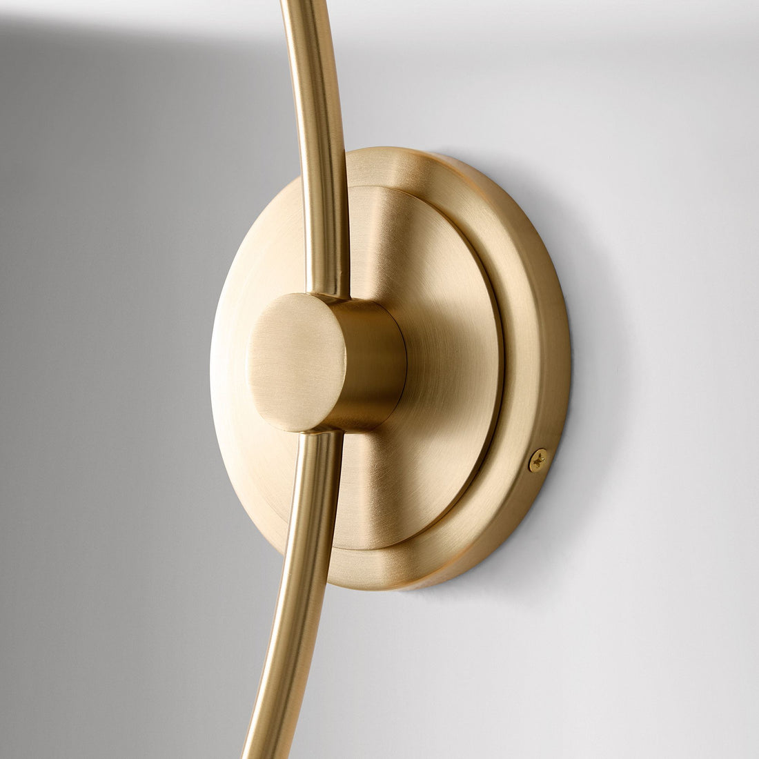 Arden Glass 2 Light Iron Wall Sconce - Modern Curved Design for Bathroom or Hallway