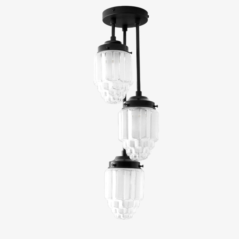 Tierlux Glass Pendant Light - Art Deco Globe Design