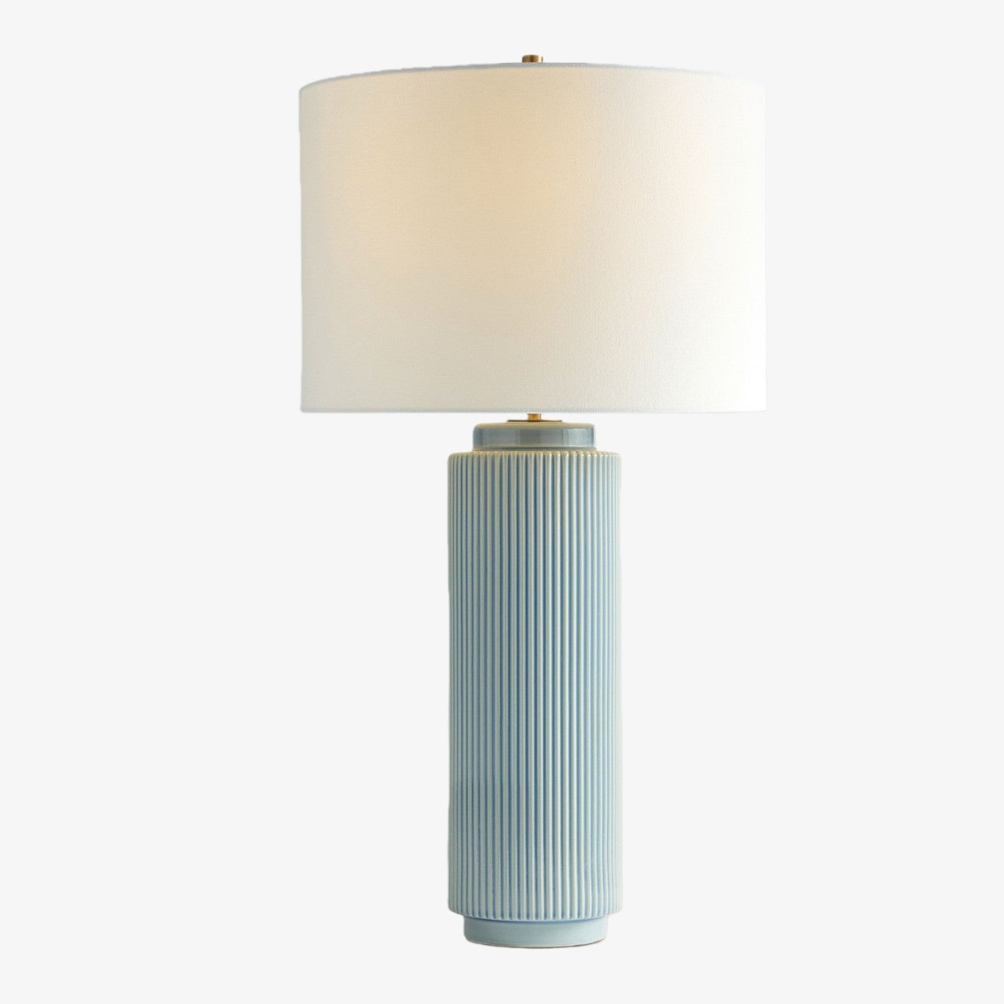 Ceruna Minimalist Ceramic Table Lamp - Ceramic base with a linen lampshade