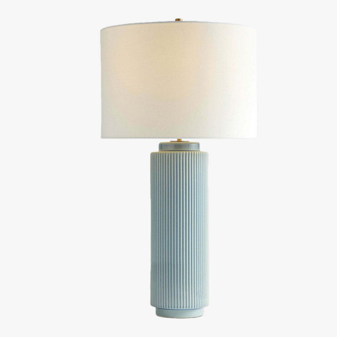 Ceruna Minimalist Ceramic Table Lamp - Ceramic base with a linen lampshade
