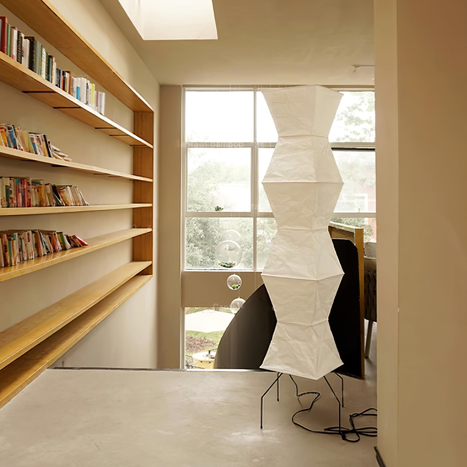 Rice Paper Floor Lamp - Bamboo Frame Soft Light for Living Room