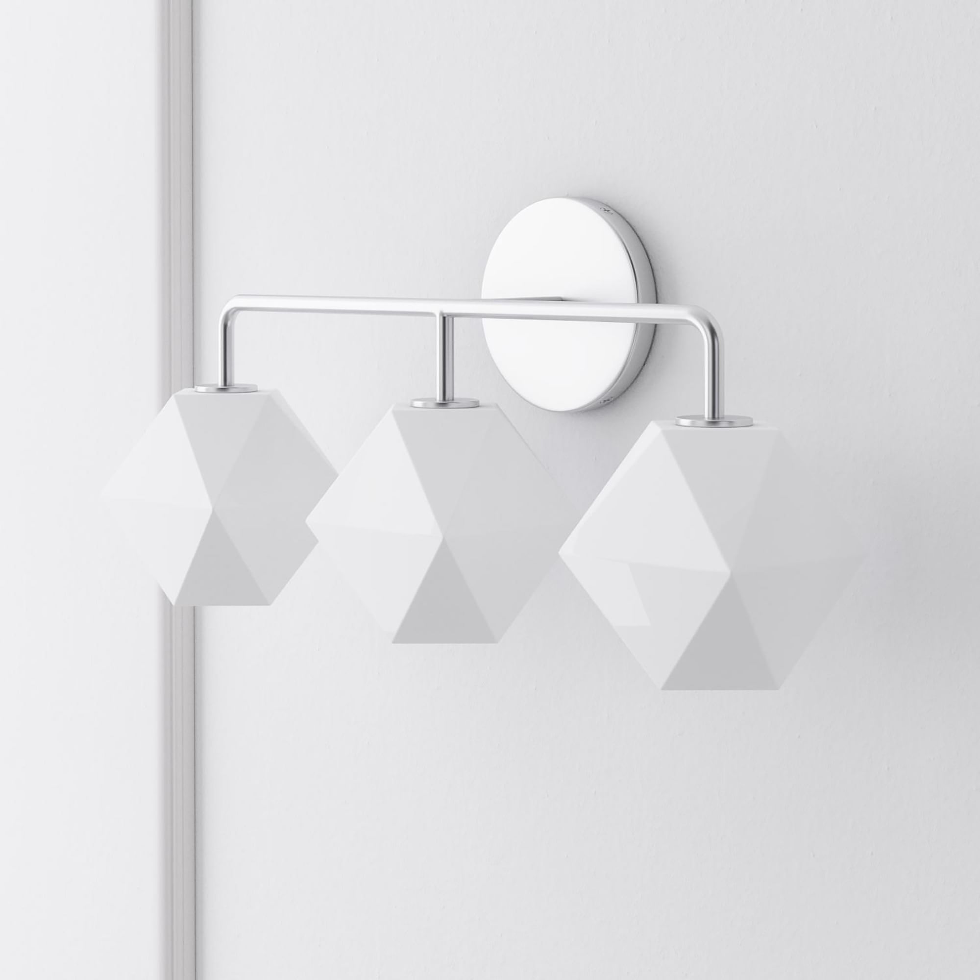 Talvior Geometric Modern Bathroom Sconce - Faceted Shade Light in Luxe Finishes