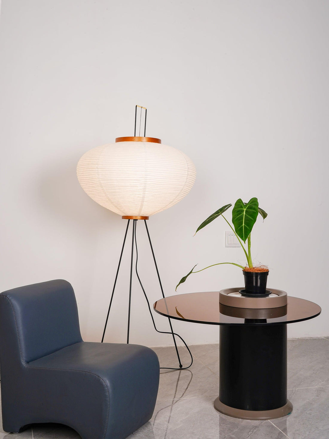 Rice Paper Floor Lamp - Bamboo Frame Soft Light for Living Room
