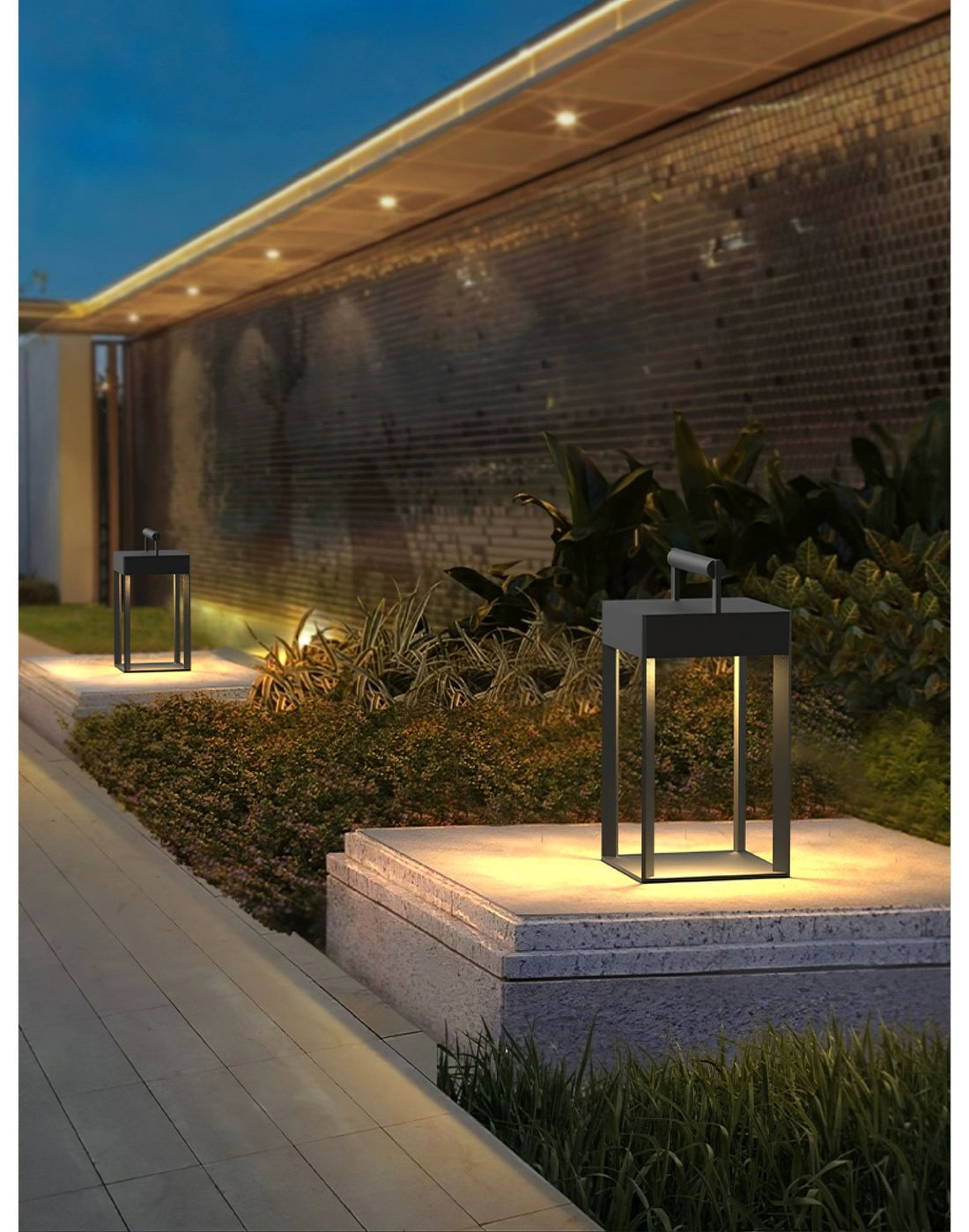 Solarlaterne Außenlampe - Geometrisches LED-Licht für Garten &amp; Terrasse