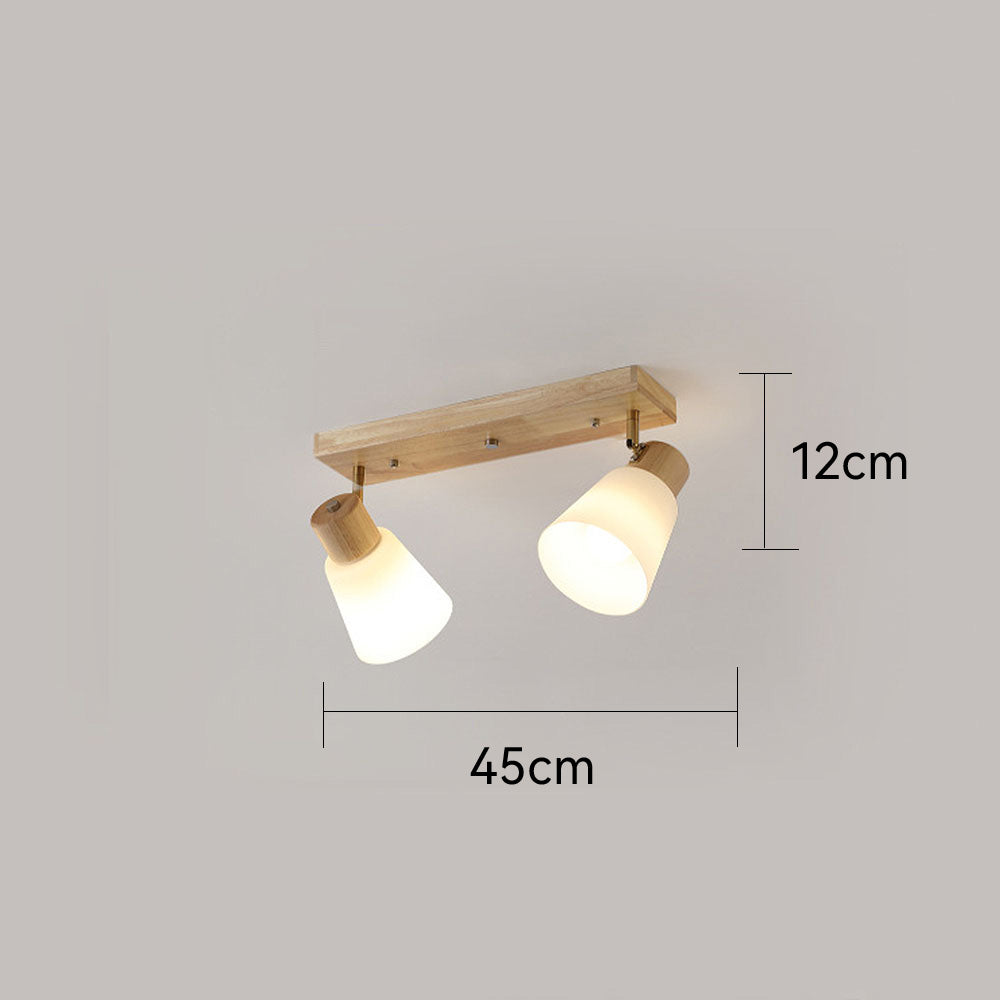 Wood Track Lighting - Modern Rotatable Minimalist Hallway Light