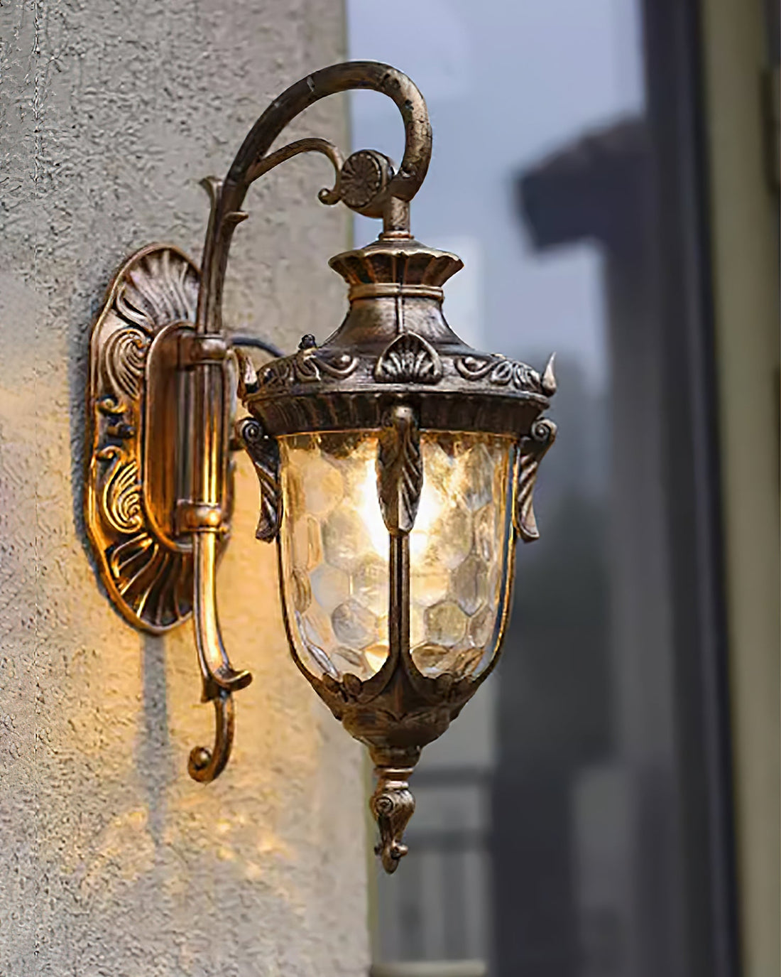 Heritage Outdoor Wall Lamp - Vintage Brass Light for Garden & Patio