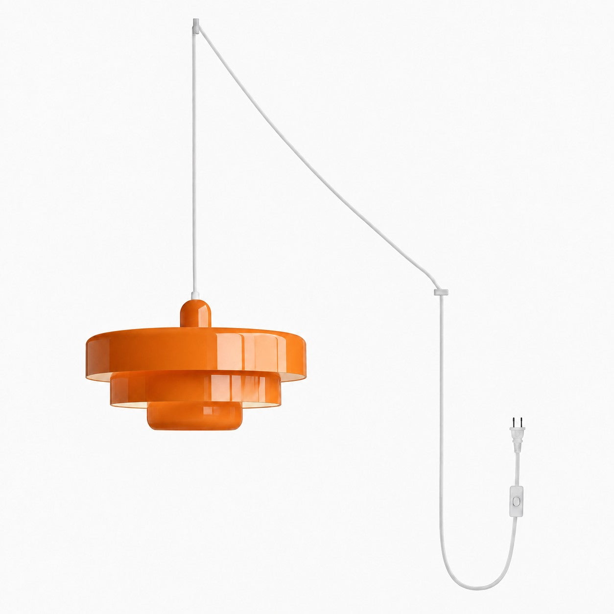 Retro Bauhaus Plug-In Pendant Light