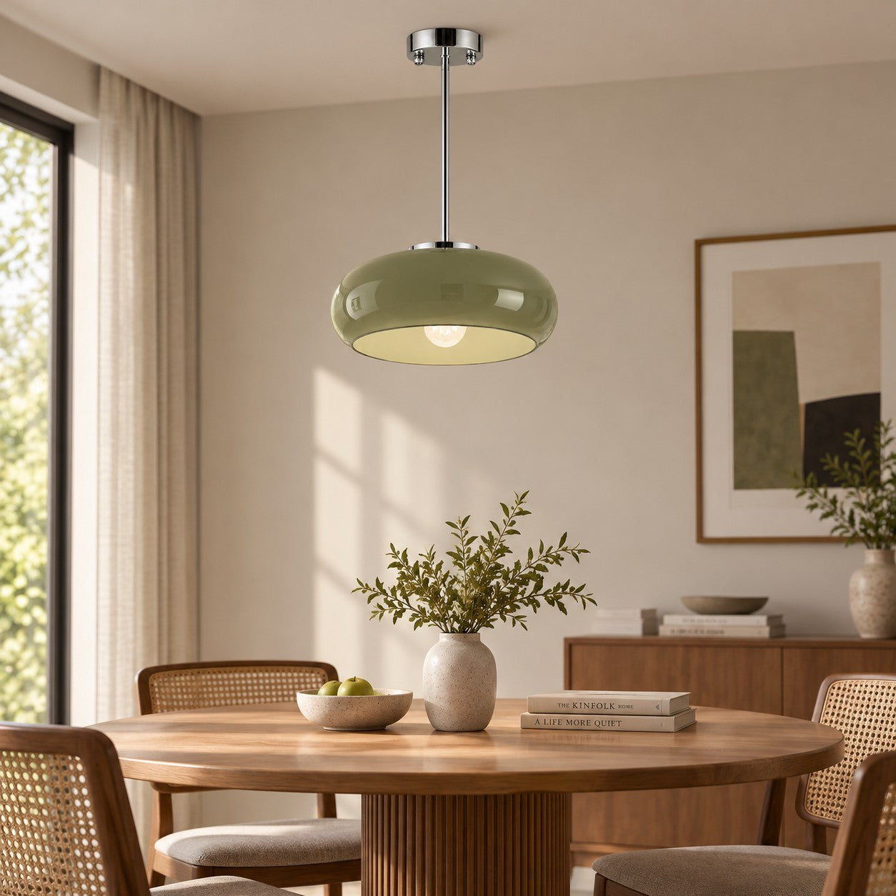 Bauvia Bauhaus moderne runde Glas-Deckenleuchte