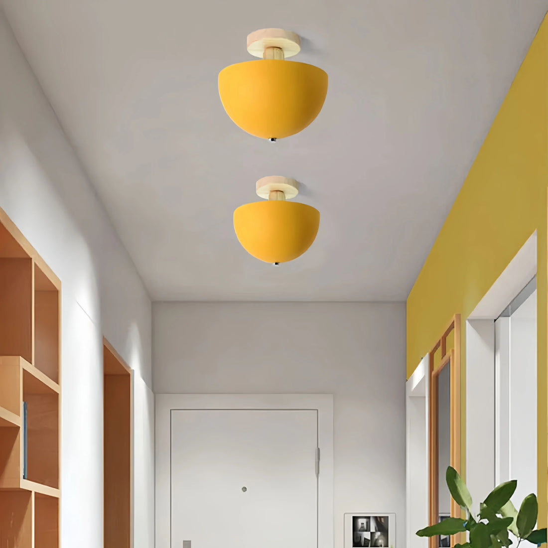 Modern Iron Ceiling Light - Round Fixture for Hallway