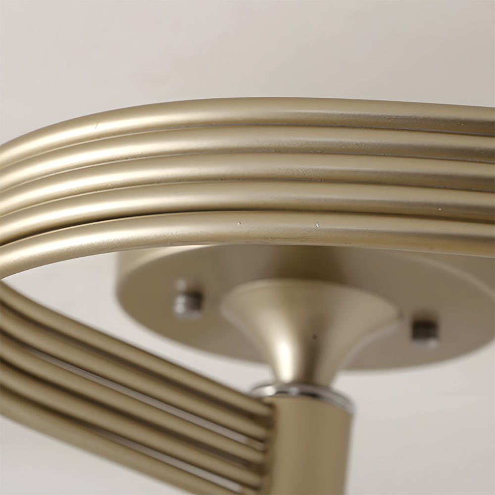 Semi Flush Mount Ceiling Light - Modern White Glass Creative Design