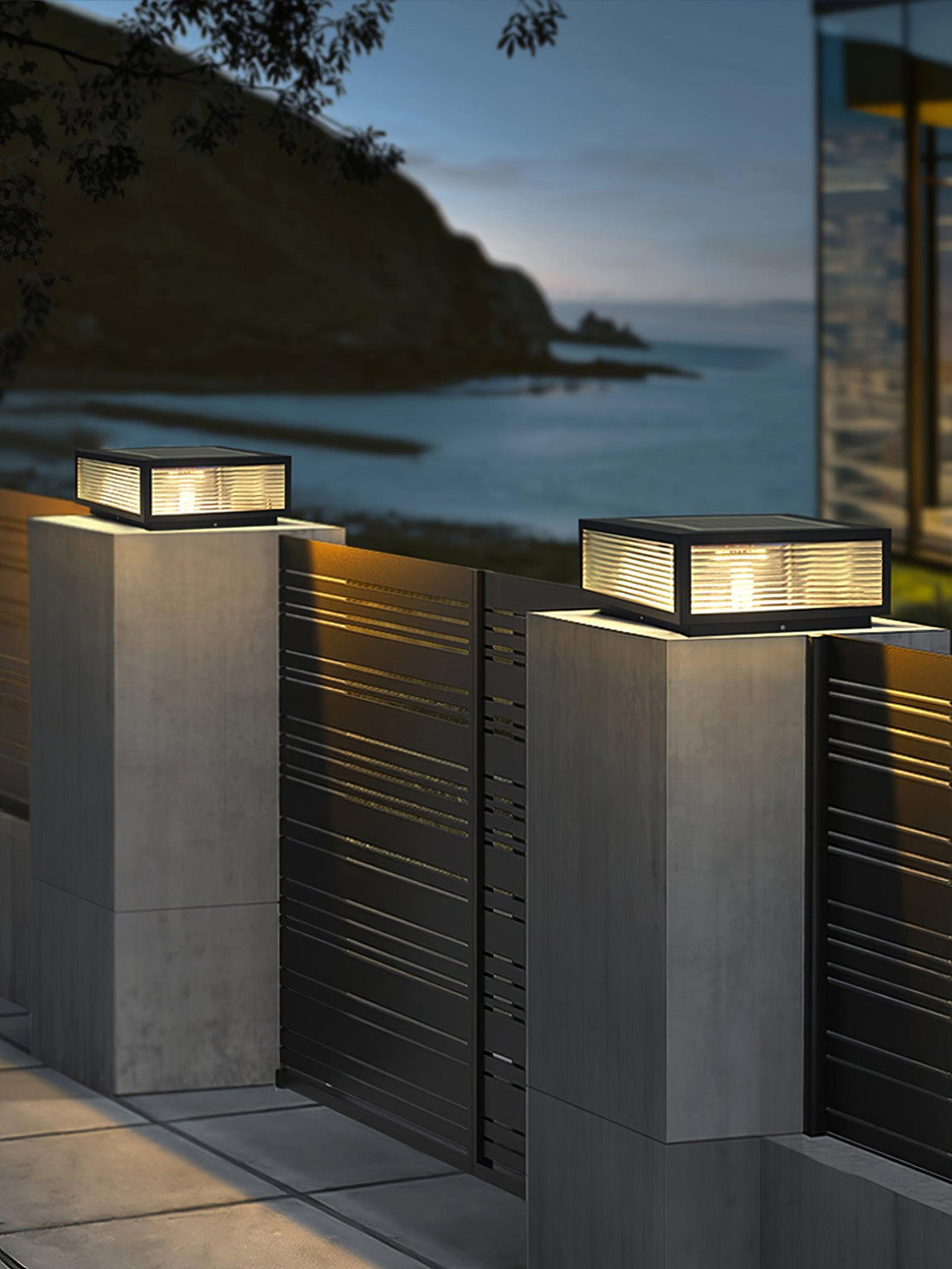 Garden Outdoor Light - Durable Metal Glass Lamp for Patio & Pathway