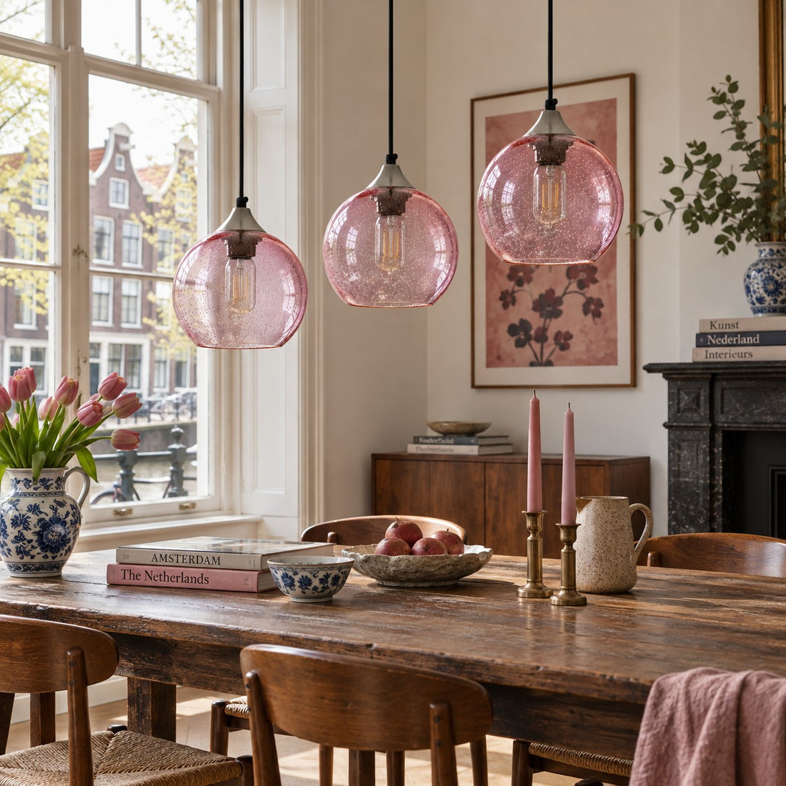 Bubble Glass Globe 3 - Light Single Pendant Light With Adjustable Cord