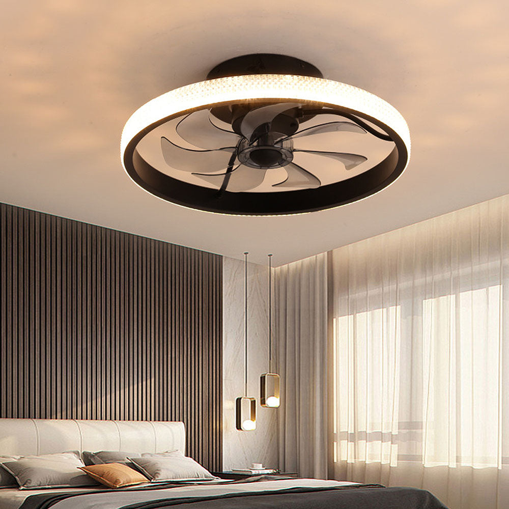 Dimmable LED Ceiling Fan – Modern Hardware Light for Home Interiors