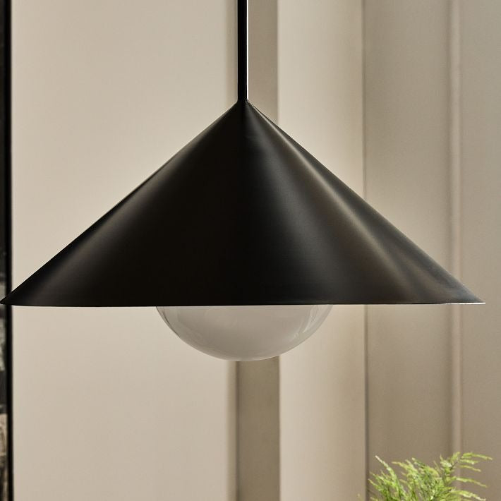 Brivana Cone Pendant Light - Mid-Century Adjustable Metal Kitchen Lamp