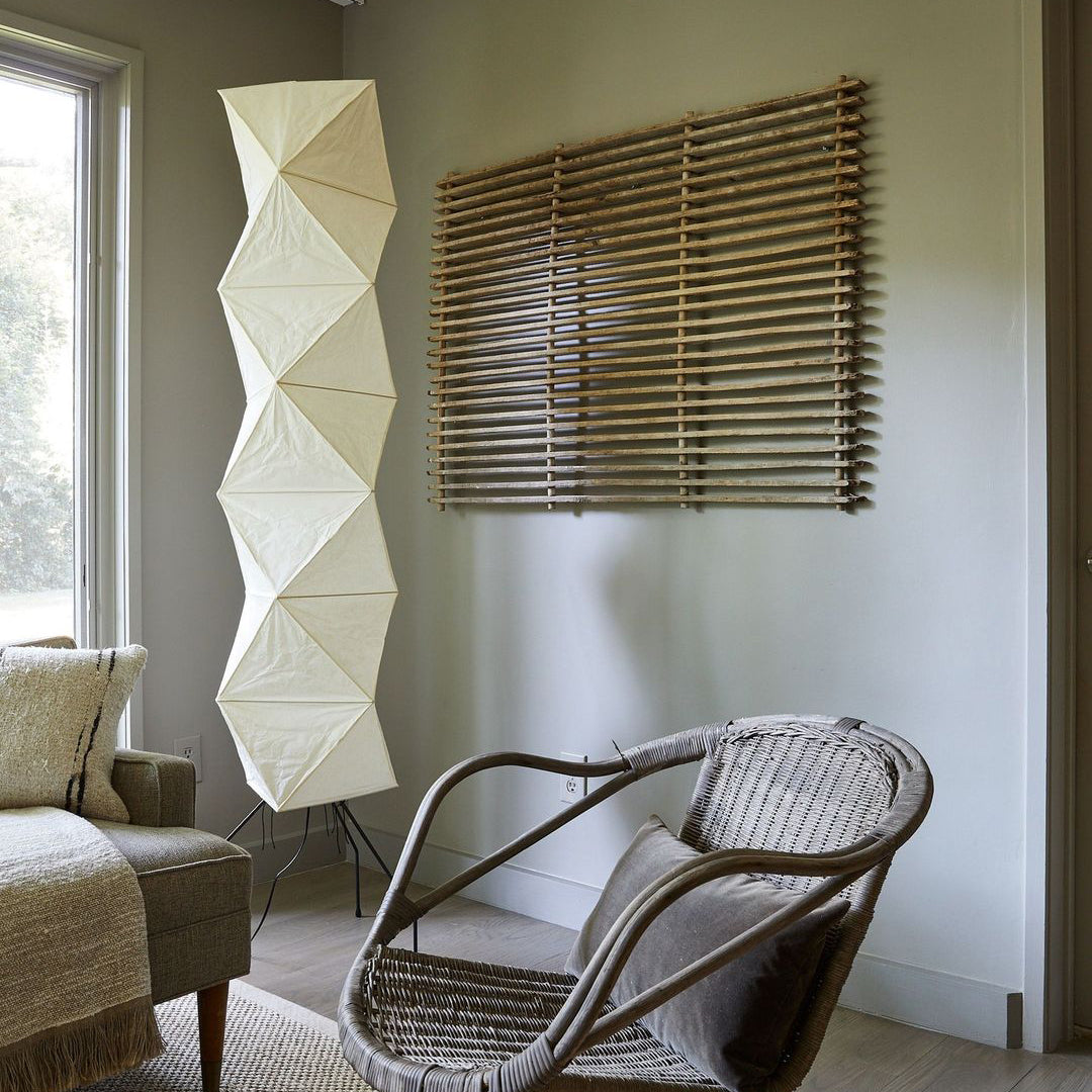 Rice Paper Floor Lamp - Bamboo Frame Soft Light for Living Room