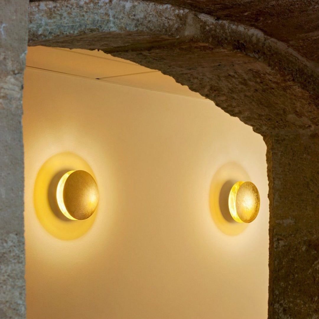 Verstellbare Wandlampe Mit Künstlerischer Eclipse-Scheibe Für Flur Und Schlafzimmer