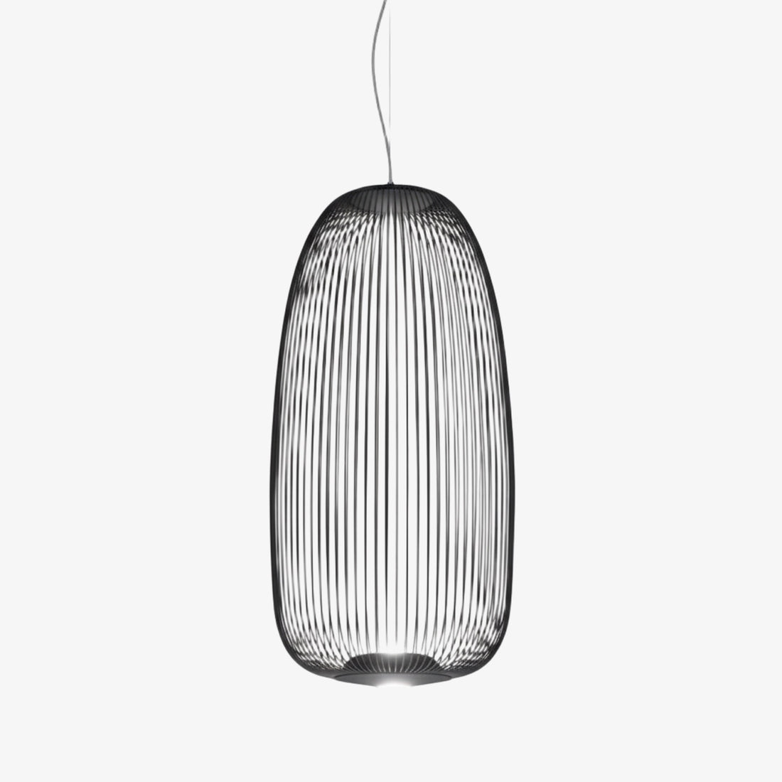 Radiloop Minimalist Suspension Lamp - Metal Lantern-Inspired Design for Dining Room N48