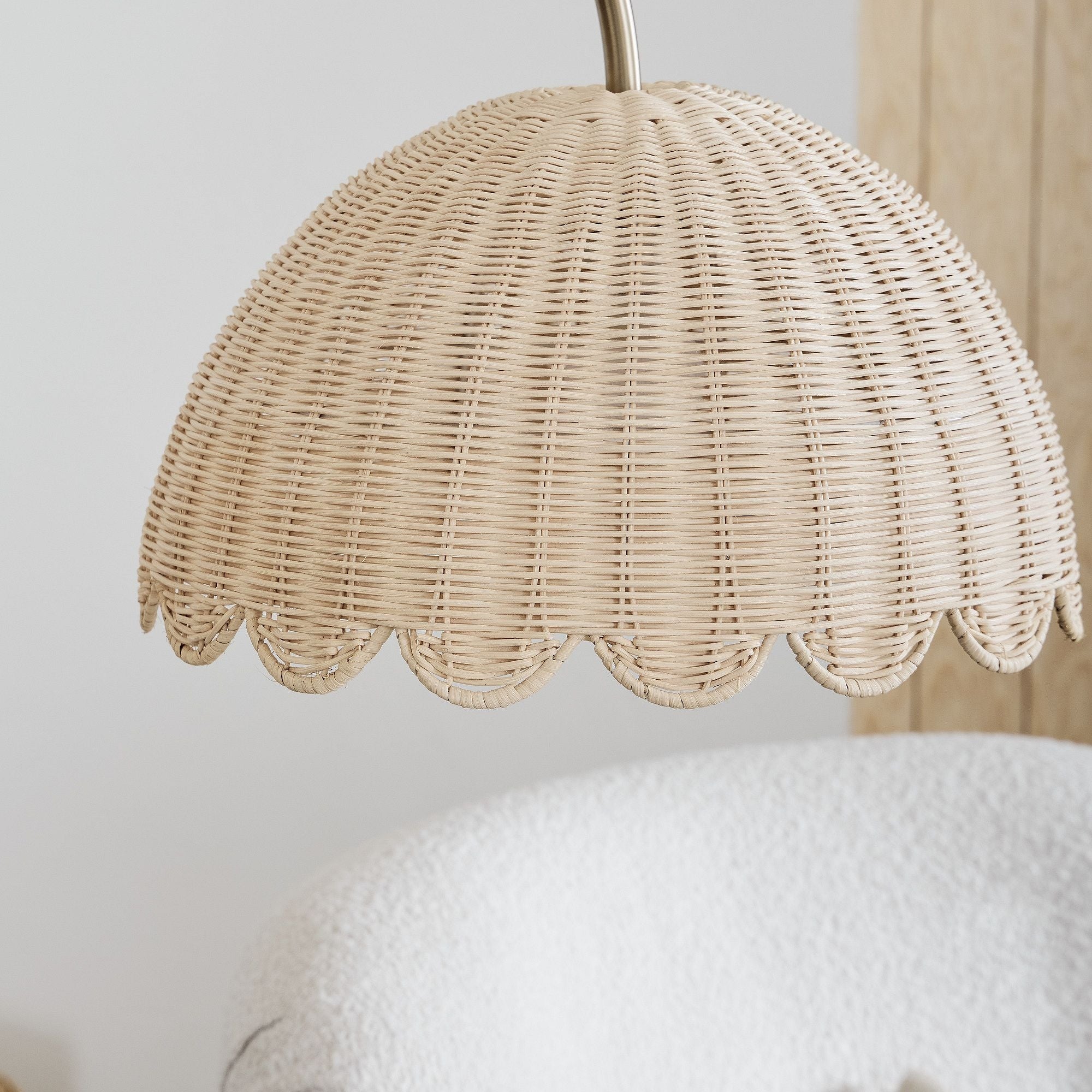 Olvara Natur Rattan Bubble Stehlampe – Kinderzimmerbeleuchtung mit Boho-Charme
