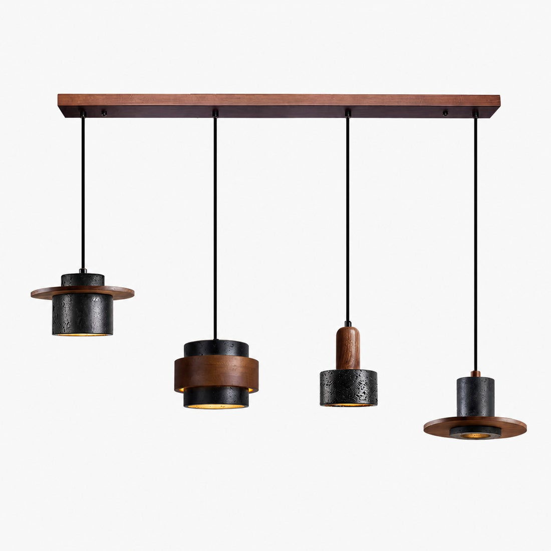 Black and Walnut · Mixed · 4 Heads · Linear