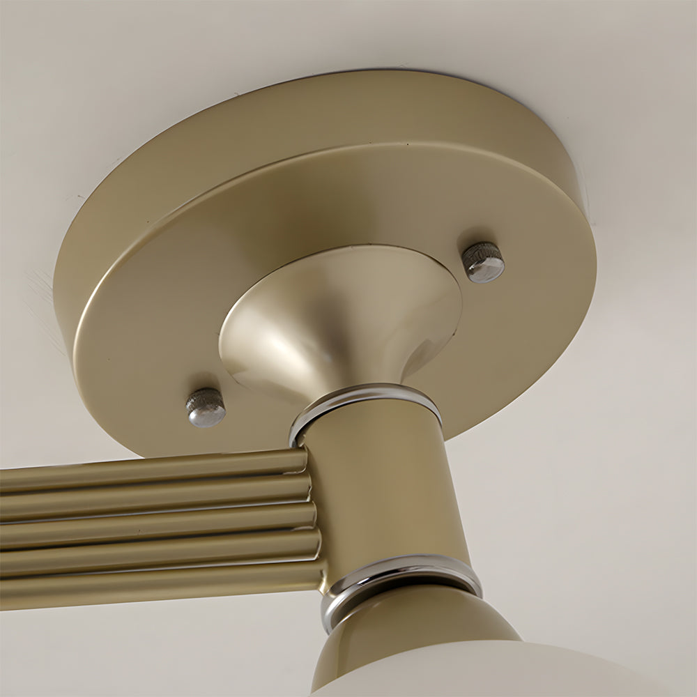 Semi Flush Mount Ceiling Light - Modern White Glass Creative Design