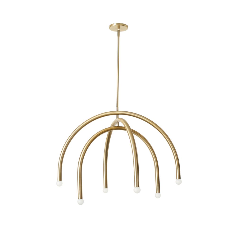 Borvia Rotatable Arm Chandelier - Modern Arc Metal Lamp for Living Room