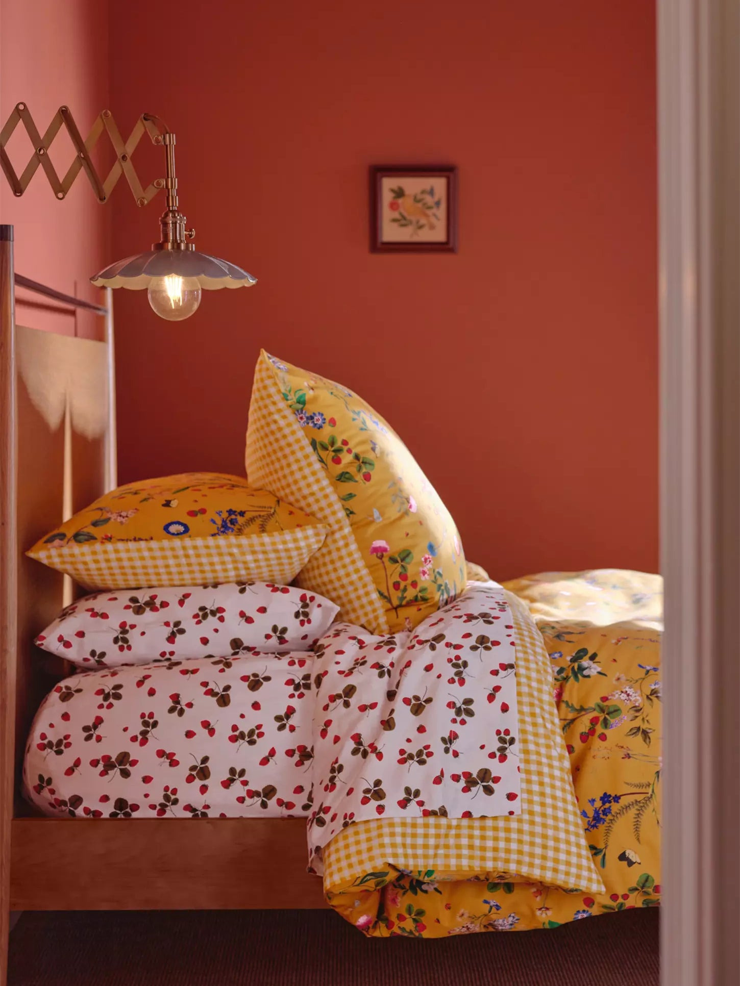 Furium Scalloped Accordian Plug-In Sconce - Brass Wall Light Elegance