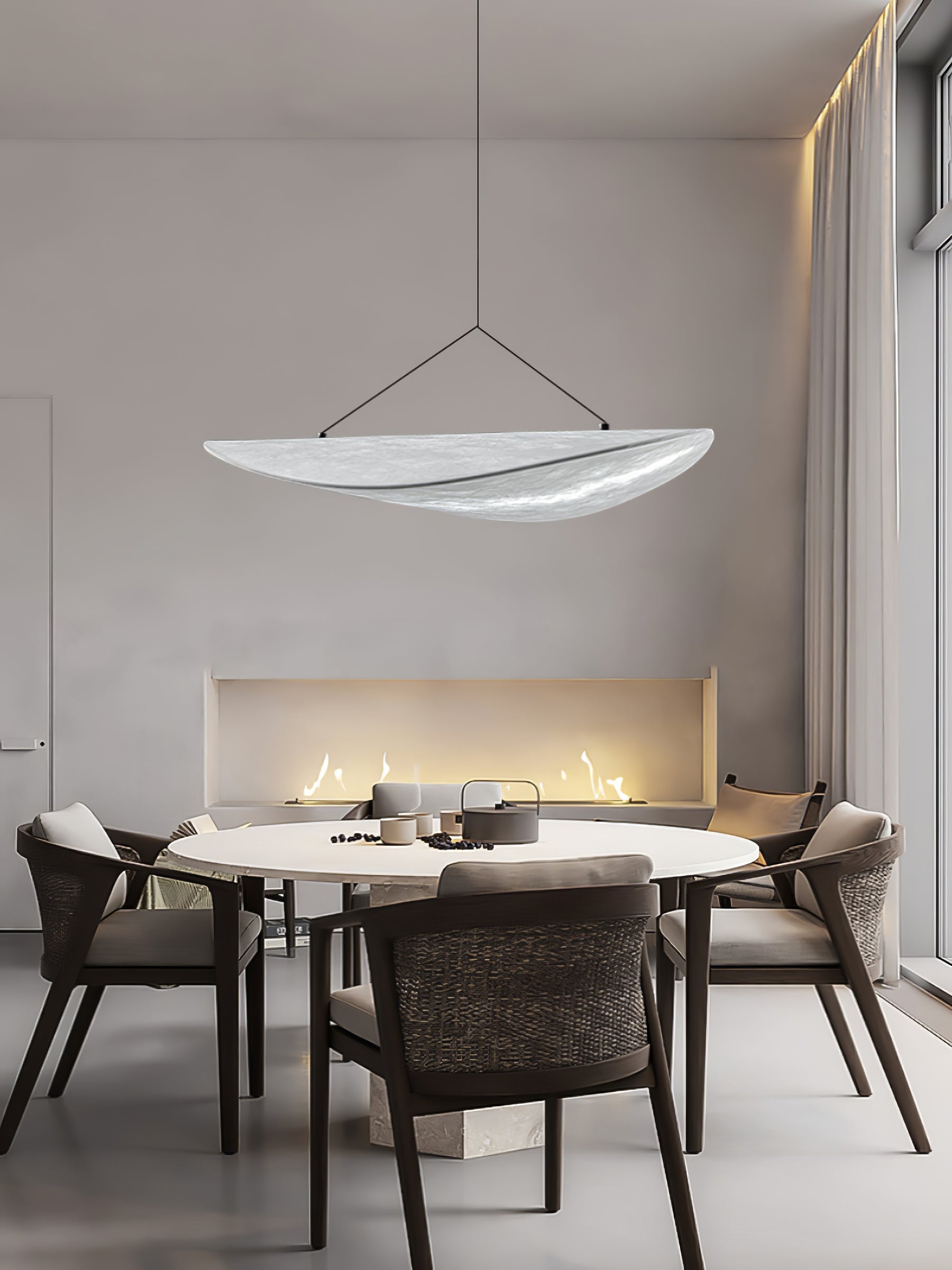 Cloudlike Mulberry Silk Plug-In Pendant Light