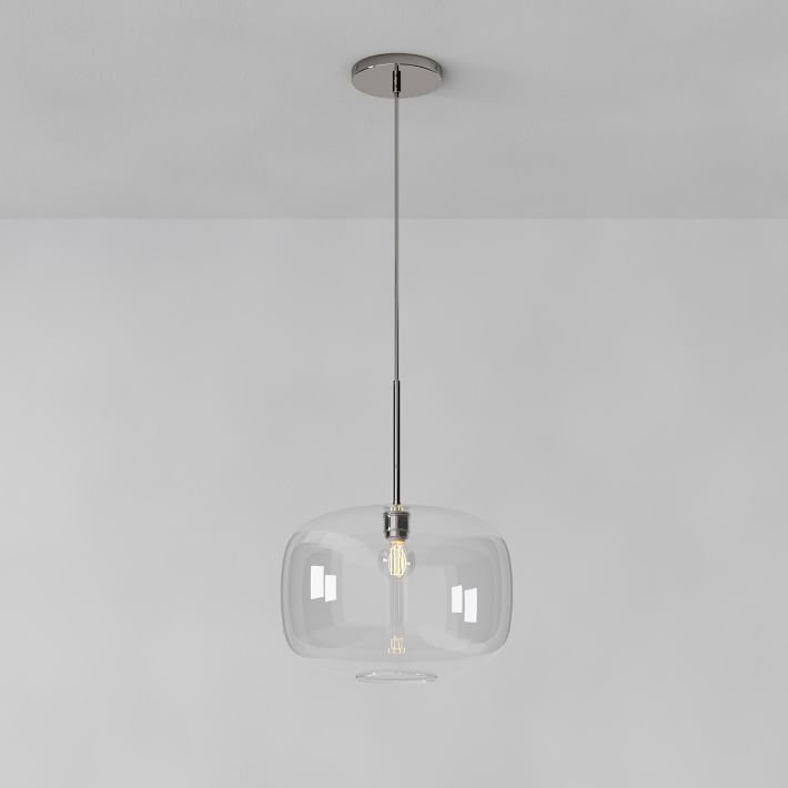 Lumivelle Pebble Pendant Light - Adjustable Glass Shade - Modern Lighting