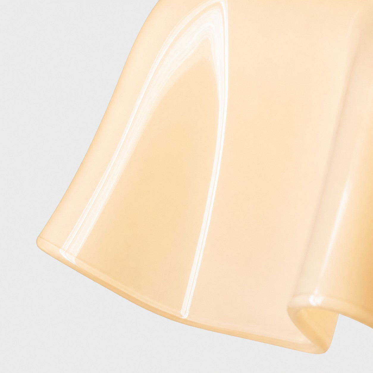 Vintage scalloped opaline glass pendant light view 12