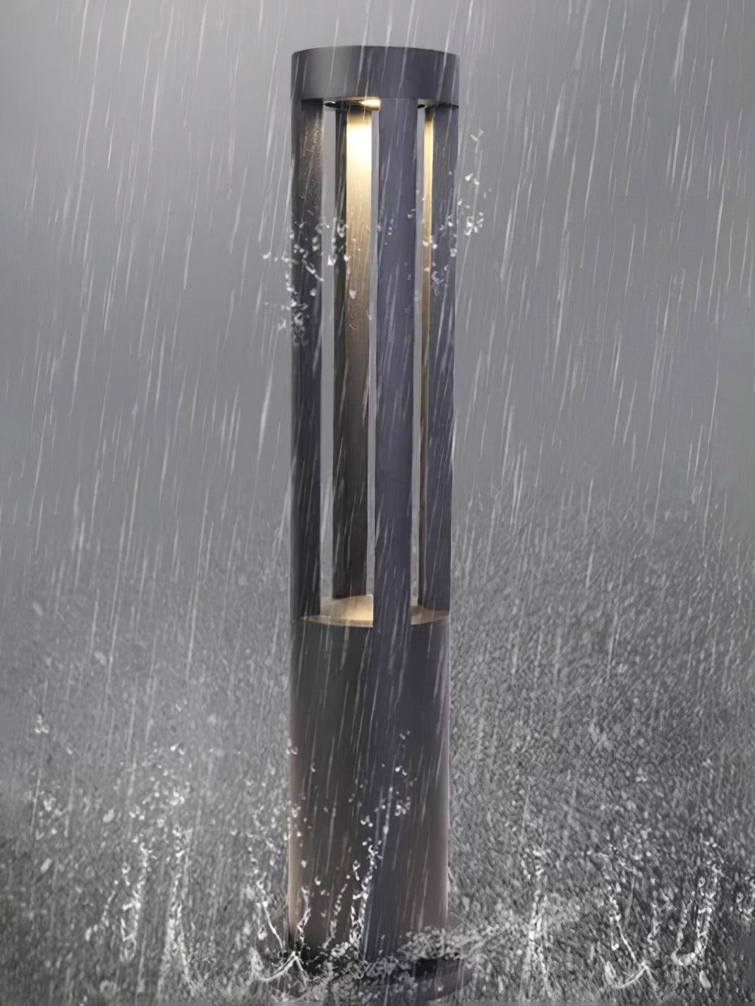Black Solar Outdoor Post Light - Waterproof Solar Post Lamp