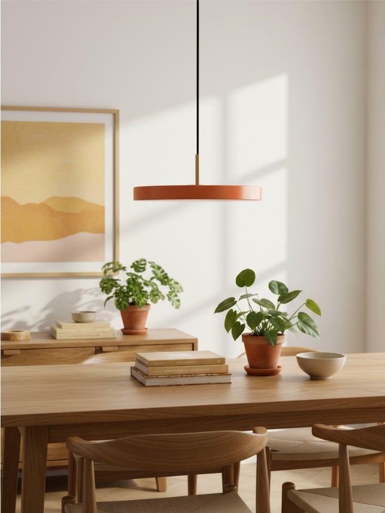 Asteria Minimalist Metal and Acrylic LED Pendant Light