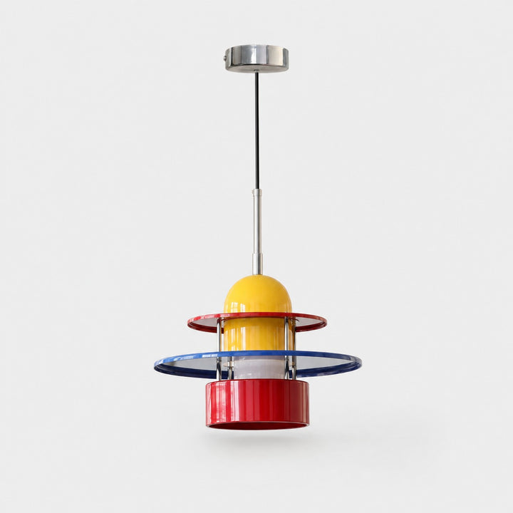 Bauhaus color block pendant light