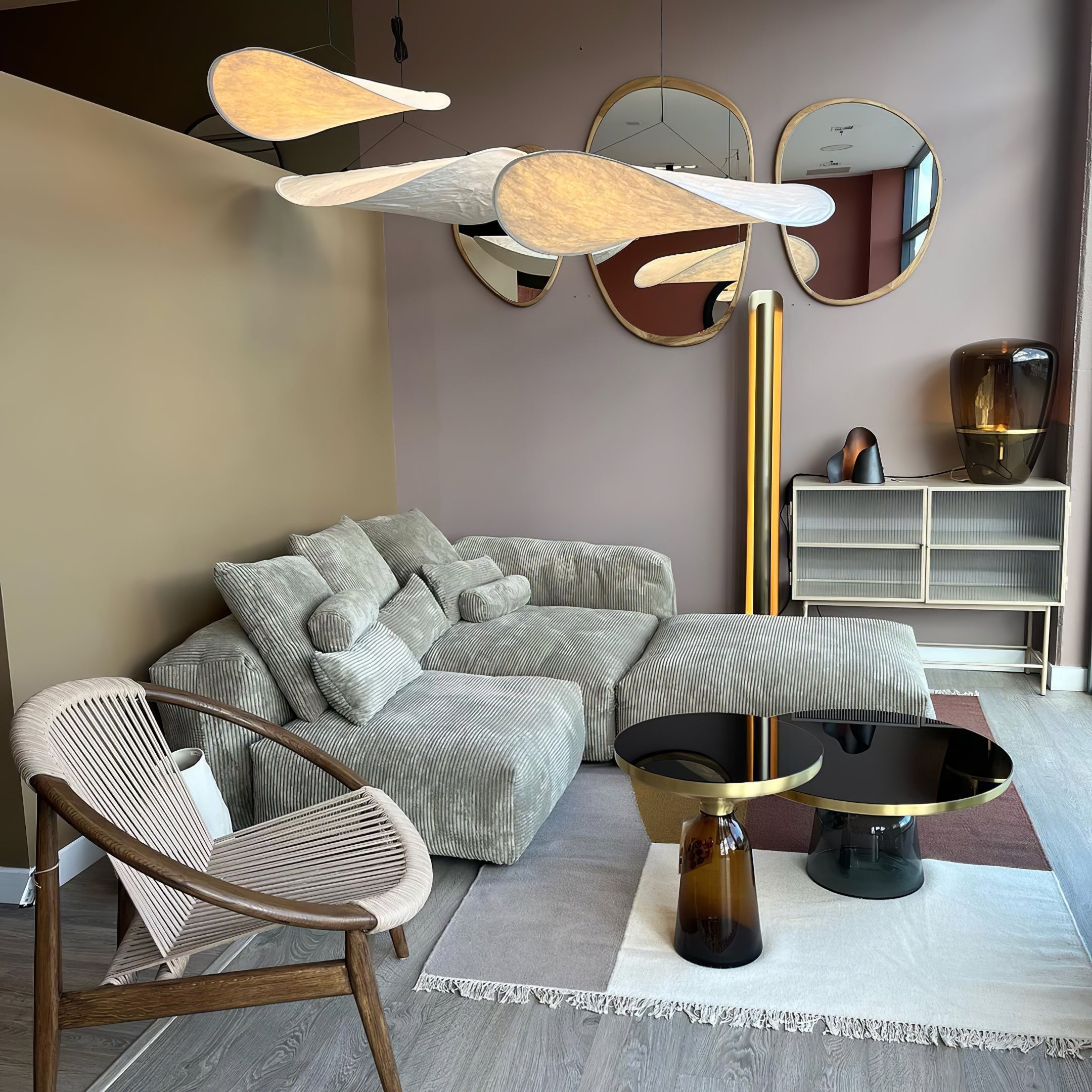 Cloudlike Mulberry Silk Plug-In Pendant Light