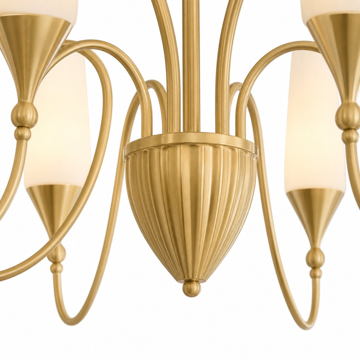 French Copper and Glass Chandelier for Dining Room