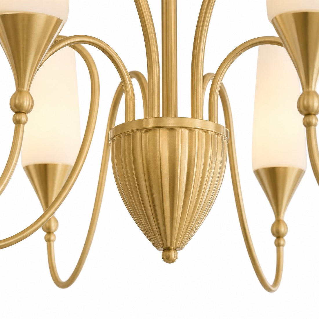 French Copper and Glass Chandelier for Dining Room