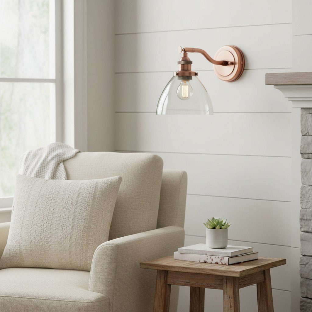 Novera Wall Light Collection – Glass Shade Finishes in Brass Silver Nickel Copper – Residential and Boutique Hospitality
