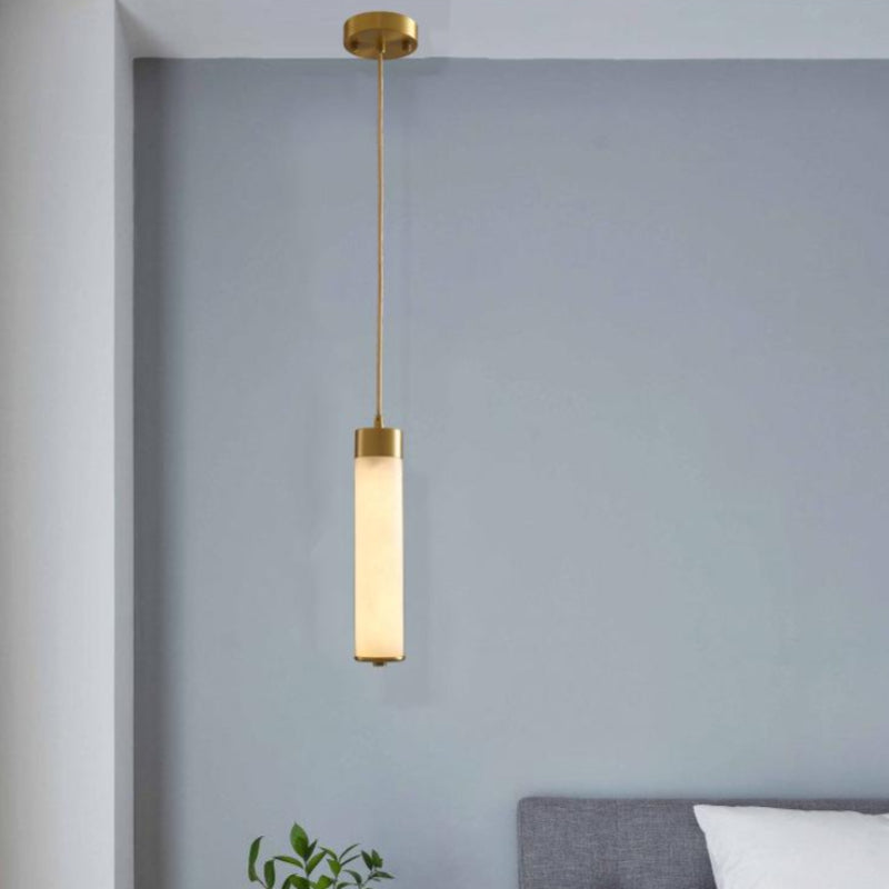 New Chinese Style Long Strip Whitehe Alabaster Pendant Lamp