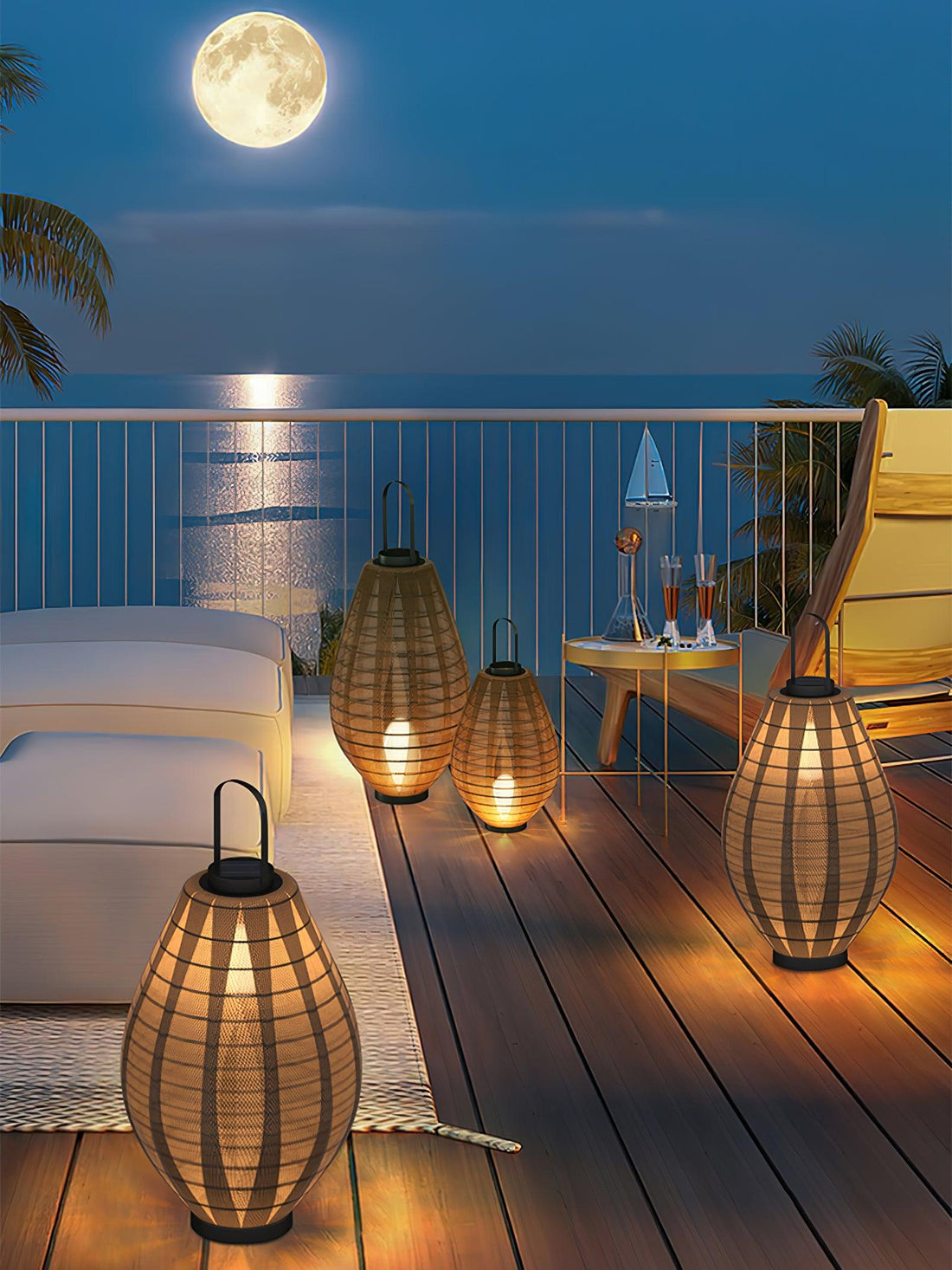Mesh Beacon Outdoor Lamp - Waterproof Teardrop Stainless Steel Light