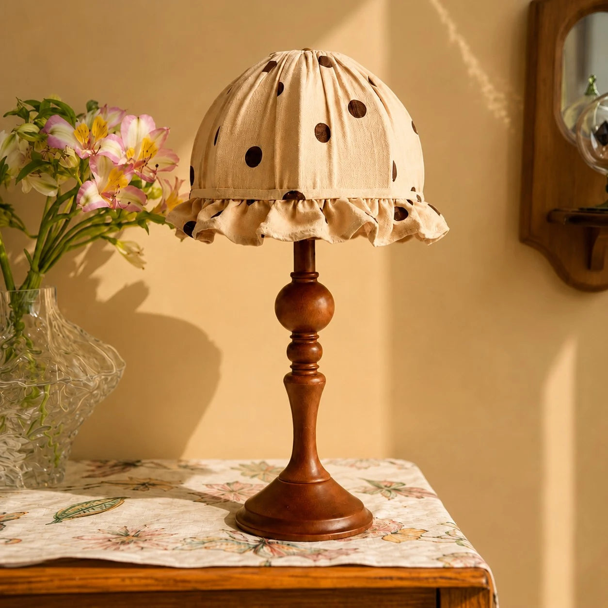 Scene - warm wooden table