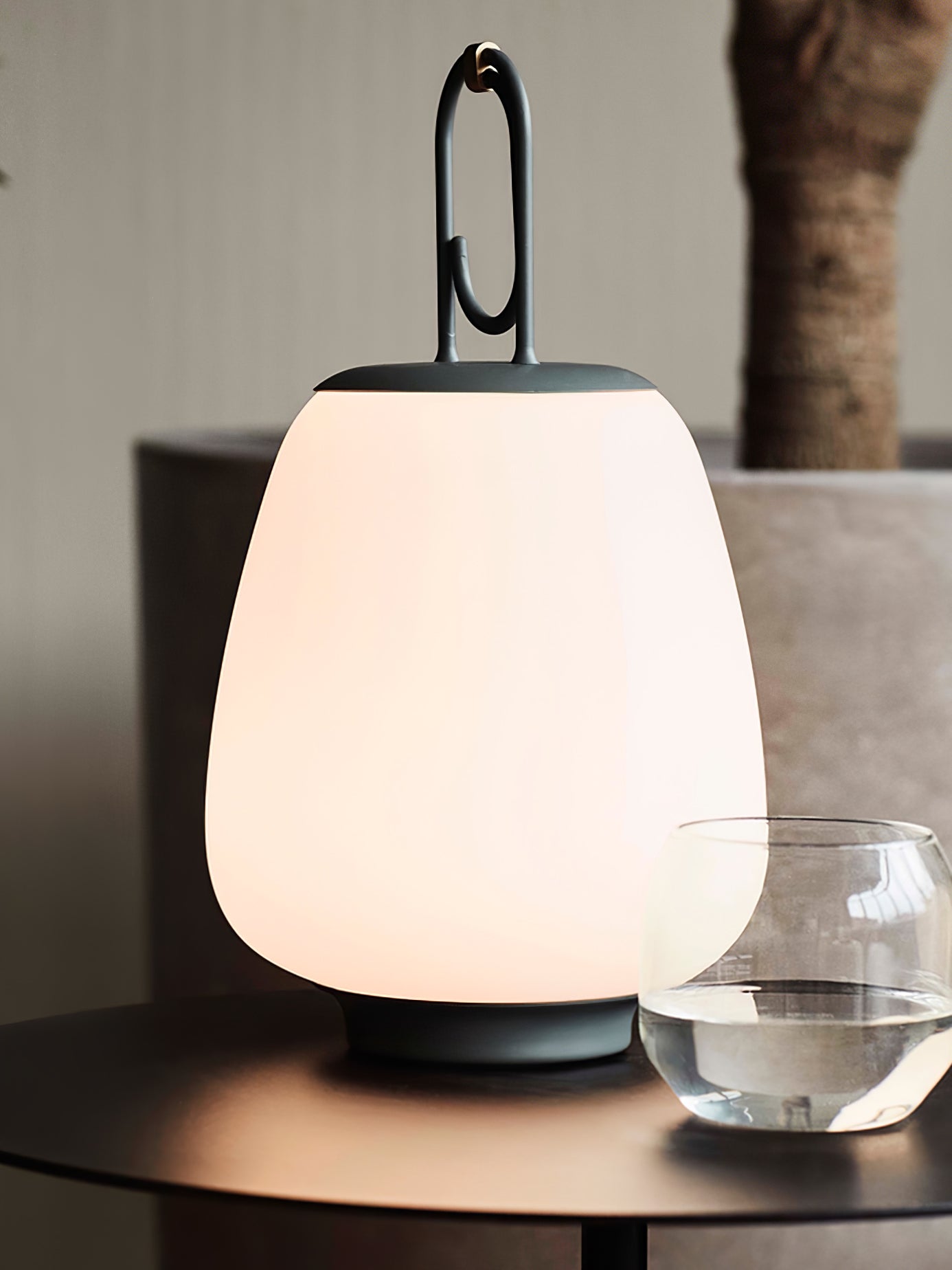 Lantern Table Lamp - USB Rechargeable Nordic Light for Indoor & Patio