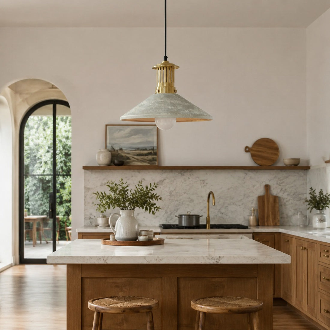 Hand-Rusted Nordic Farmhouse Pendant Light Fixture