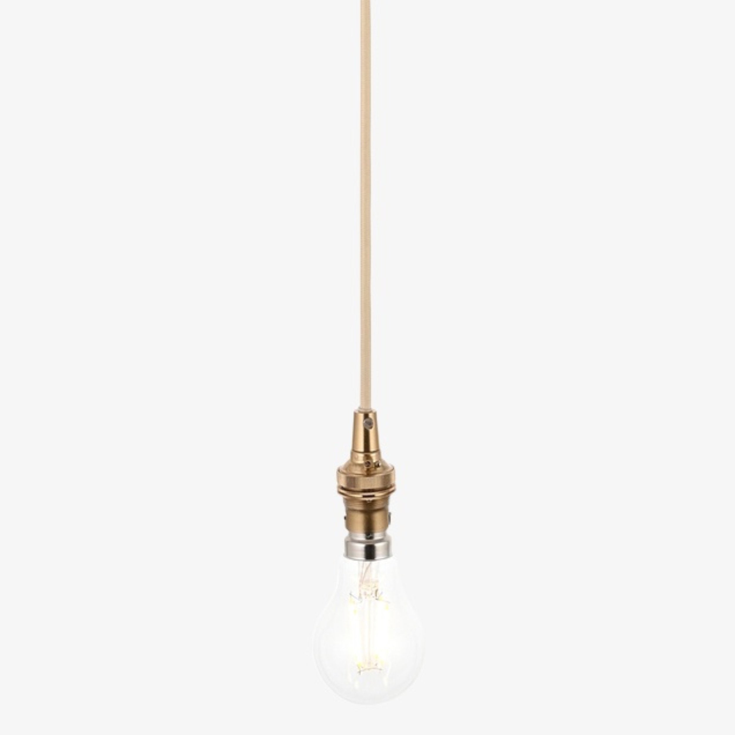 Plaitar Modern Brass Pendant Light - Minimalist Ceiling Fixture with Braided Cord for Hallways