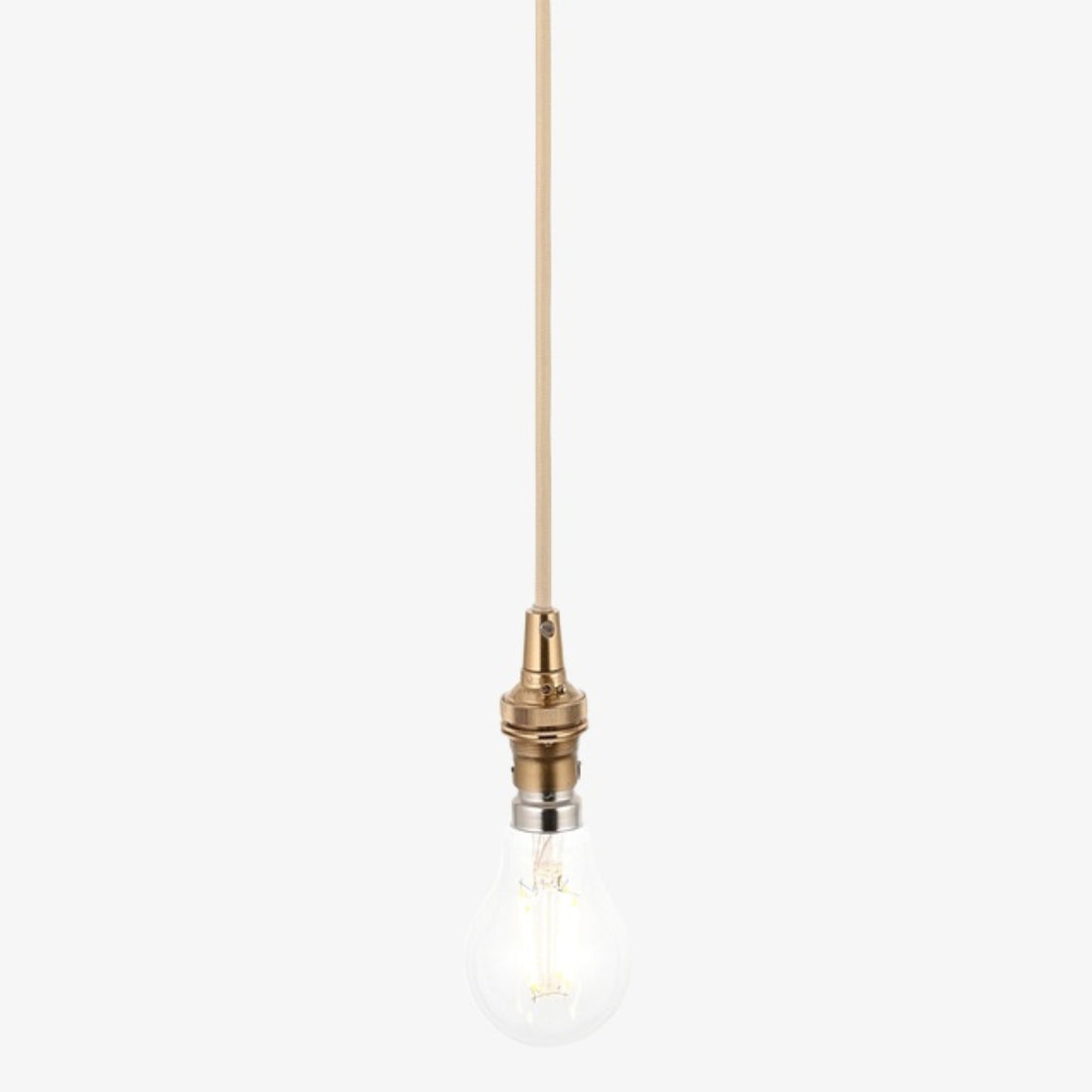 Plaitar Modern Brass Pendant Light - Minimalist Ceiling Fixture with Braided Cord for Hallways