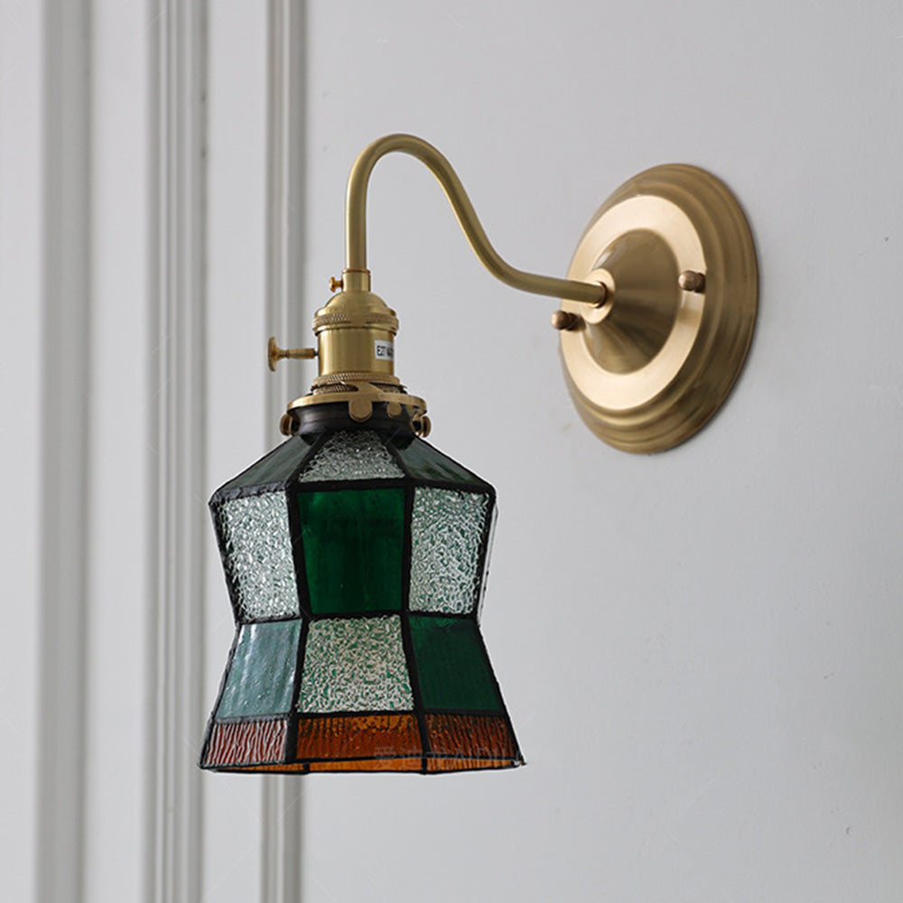Stained Glass Wall Light - Vintage Petal Sconce For Living Room