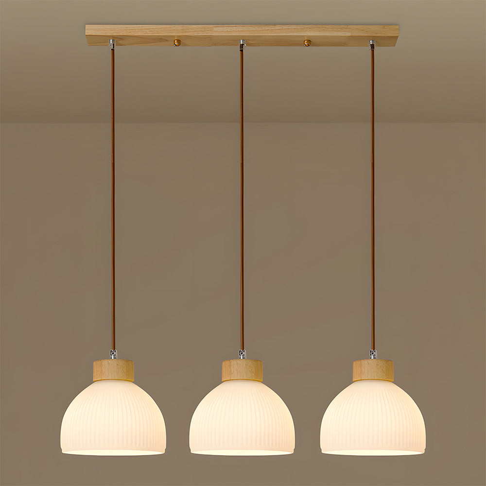 Glass Bowl Pendant Light - Creative Bedroom Lamp Fixture