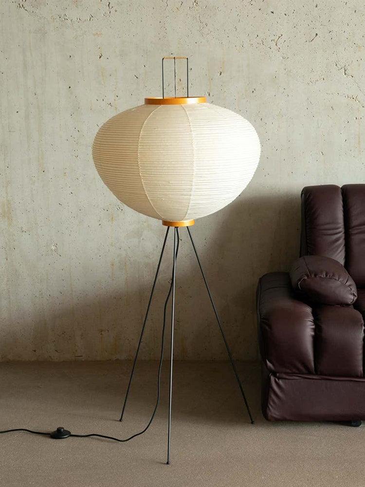 Rice Paper Floor Lamp - Bamboo Frame Soft Light for Living Room