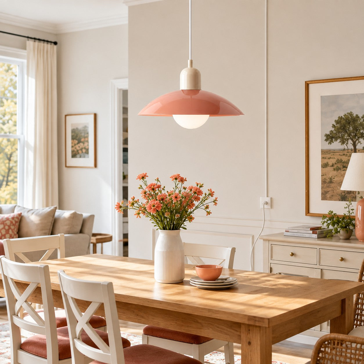 Pendelleuchte im Stil der Mid-Century-Bauhaus-Bewegung für das Esszimmer mit Stecker