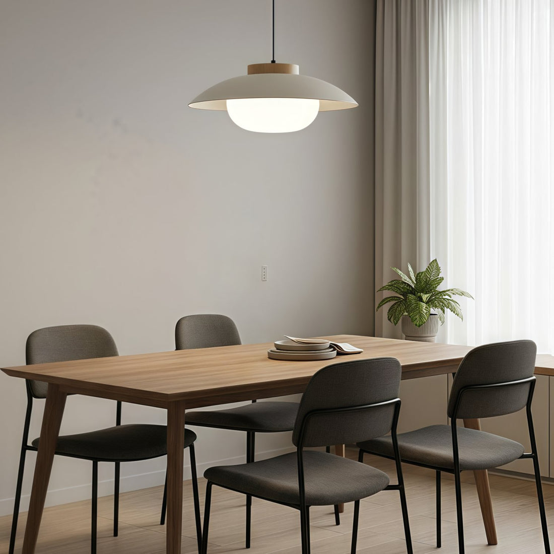 Oribela Elegant Saucer Pendant Light - Modern Minimalist Style for Kitchens and Tables